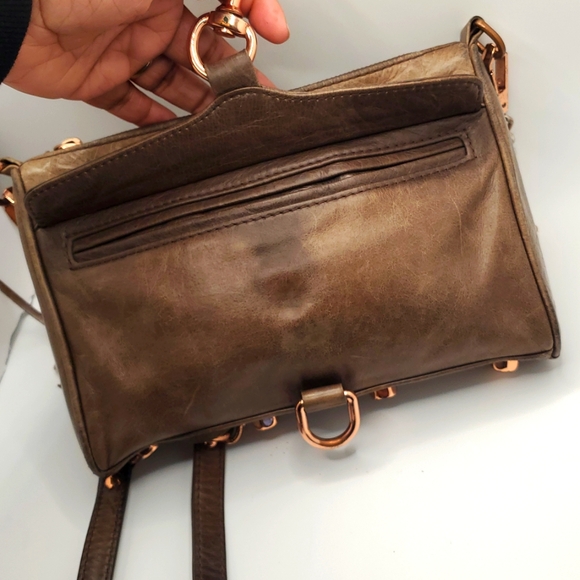 Rebecca Minkoff Leather Clasp Zip Chain  Crossbody Bag - Picture 4 of 11